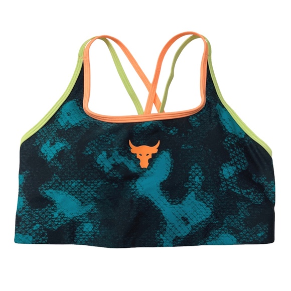 Under Armour Project Rock Crossback Sports Bra Large - Picture 1 of 13